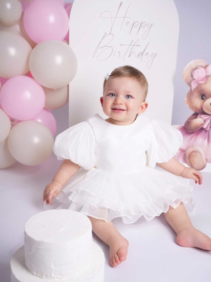 Avélie girls' dress | flared dress for first birthday