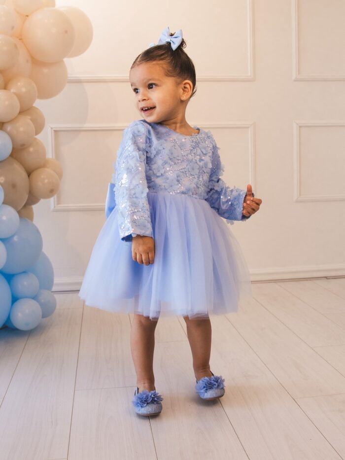 Elsa meisjes jurk Frozen - lichtblauw